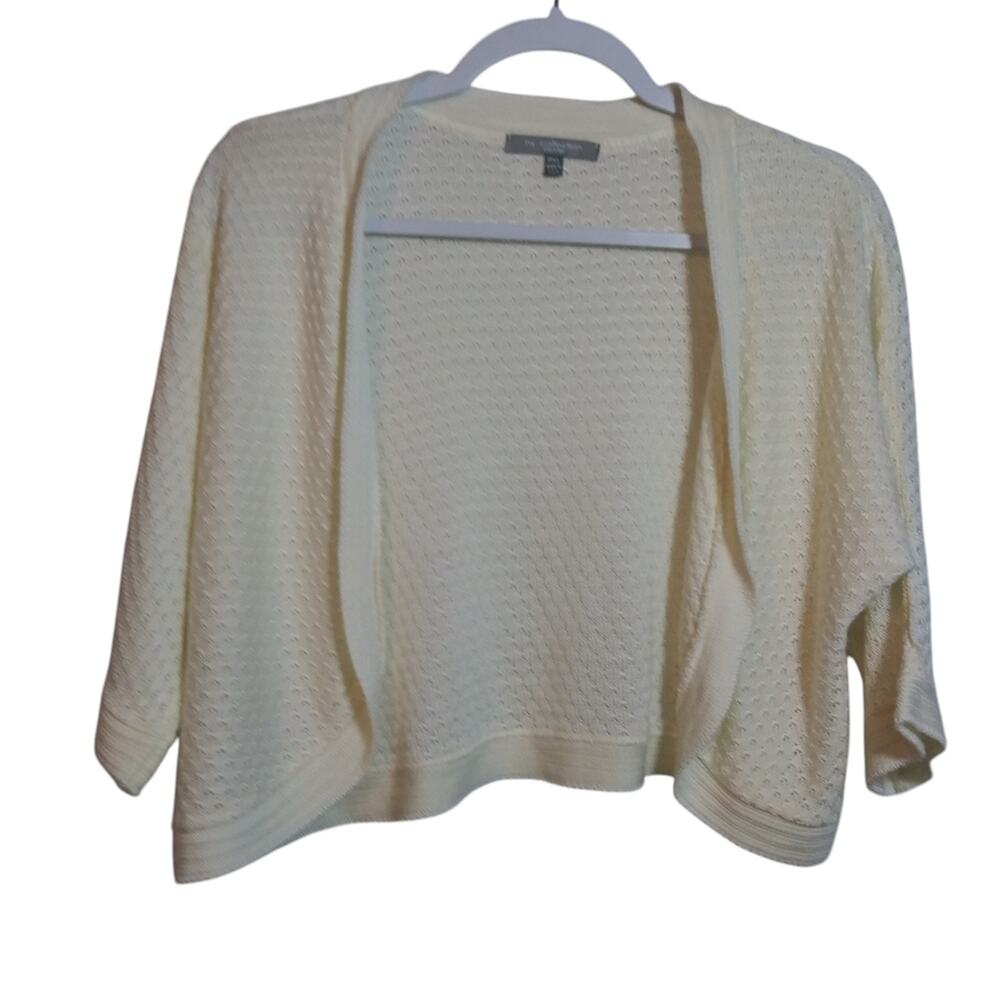 Ny Collection Cream Open-Front Knit Cardigan Sweater Cottagecore Petite Size XLP